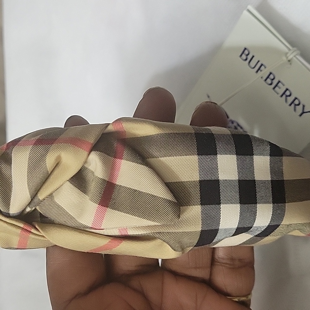 BUBERRY SOFT KNOT HEADBAND NWT NOVA CHECK - Picture 4 of 7